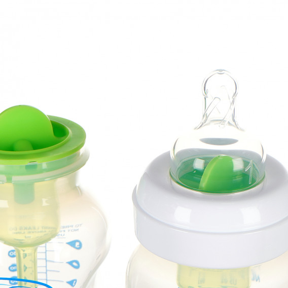 Sticlă de alimentare din polipropilenă, multicoloră, cu 1 tetină, 0 + luni, 270 ml. DrBrown's 95180 3