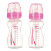 Sticlă de alimentare cu polipropilenă, roz, cu 1 tetină, 0 + luni, 270 ml. DrBrown's 95182 