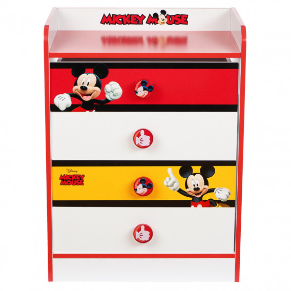Comodă- Mickey Mouse în curlorile roșu, alb și galben Stor 95682 2