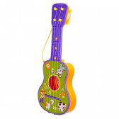 Chitară pentru copii cu 4 corzi cu animale Claudio Reig 96039 2