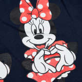 Bluză din bumbac Mickey și Minnie Mouse cu mâneci scurte pentru o fată Name it 96570 3