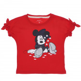 Bluză Minnie Mouse din bumbac cu mâneci scurte pentru fete Name it 96572 