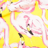 Rochie cu mâneci scurte și imprimeu exotic cu flamingo pentru fete Name it 96587 4