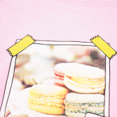 Bluză cu mâneci scurte din bumbac organic, cu imprimeu grafic piept pentru fete Name it 96605 4