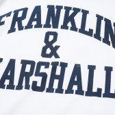 Bluză din bumbac cu mânecă lungă,albă, cu logo pentru băieți Franklin & Marshall 96633 3