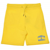 Pantaloni scurți de bumbac, de culoare galbenă pentru băieți Franklin & Marshall 96639 