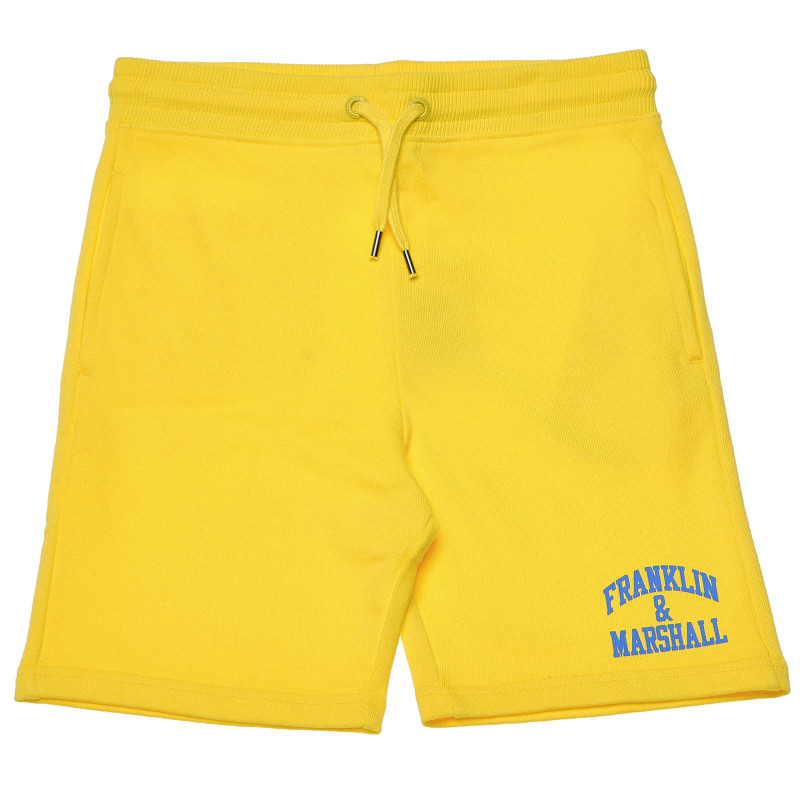 Pantaloni scurți de bumbac, de culoare galbenă pentru băieți  96639