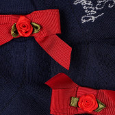 Șosete pentru fetițe cu panglică roșie și trandafir Picolla Speranza 96738 2