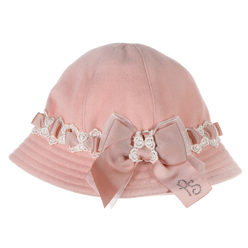 Pălăria de iarnă Picolla pentru fetițe, de culoare roz  96800