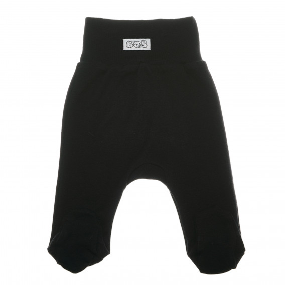Pantaloni de bumbac organic, de culoare neagră pentru băieți NINI 96968 
