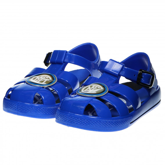 Sandale albastre cu sigla Inter Milan pentru băieți Arnetta 97237 