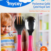Set de lingură și furculiță, roz Mycey 97706 3