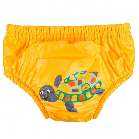 Costum de baie de dimensiuni M în galben cu imprimeu țestoasă pentru băieți care cântăresc între 12 și 14 kg. Mycey 97714 