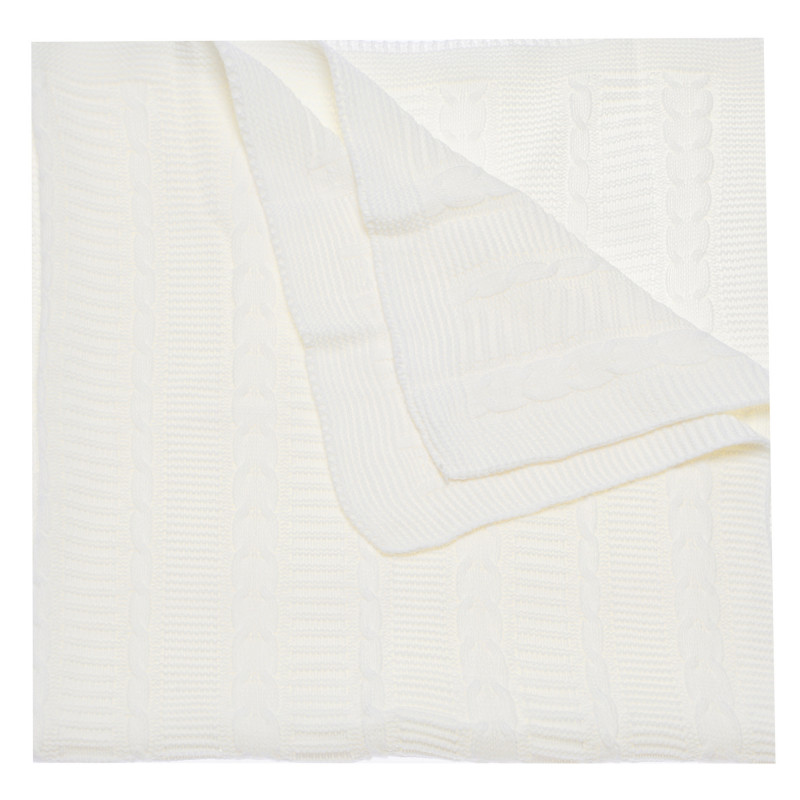 Pătură pentru bebeluși tricotată, albă  97733