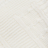 Pătură pentru bebeluși tricotată, albă Mycey 97734 2