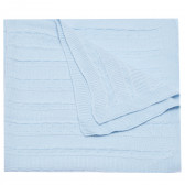 Pătură tricotată pentru bebeluși, de culoare albastră Mycey 97737 