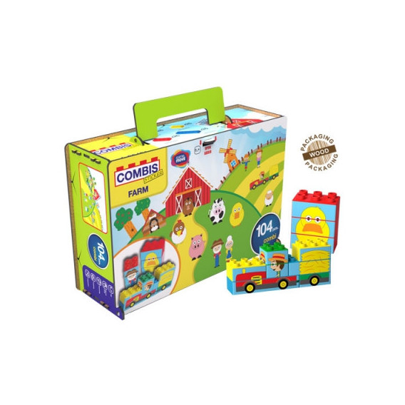 Constructor lego, fermă Combis, 104 piese Game Movil 9848 
