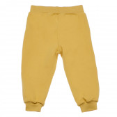 Pantaloni de bumbac organic de culoare galbenă, pentru fete NINI 98793 2