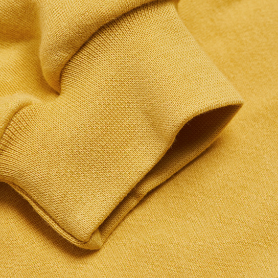Pantaloni de bumbac organic de culoare galbenă, pentru fete NINI 98794 3