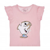 Tricou cu mânecă scurtă de culoare roz cu imprimeu Disney pentru fete Cerda 98856 