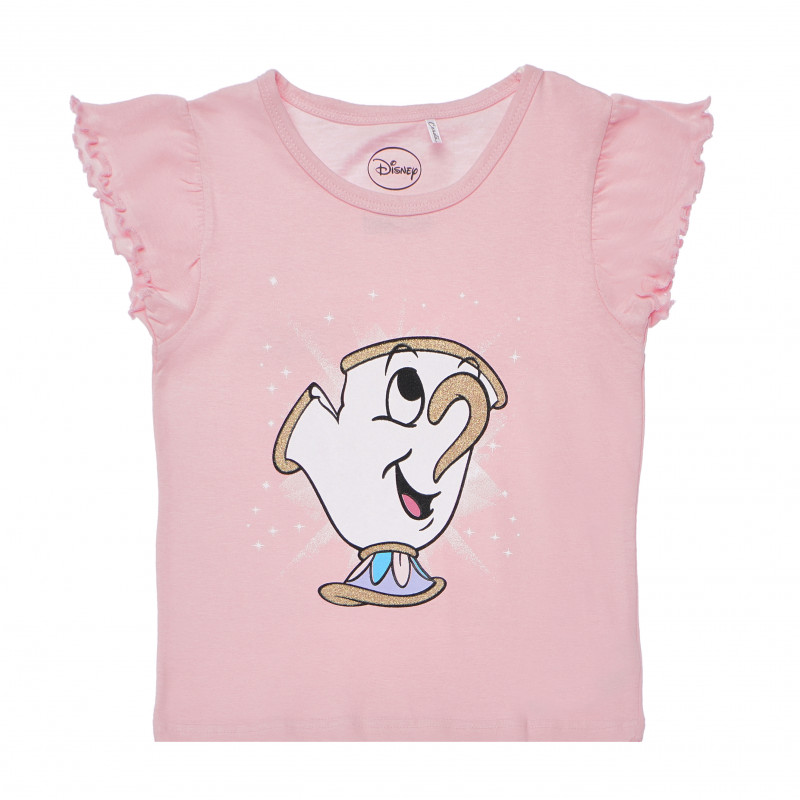 Tricou cu mânecă scurtă de culoare roz cu imprimeu Disney pentru fete  98856