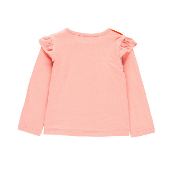 Bluză din bumbac cu mânecă lungă pentru fete, roz Boboli 98910 2