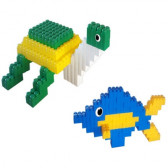 Joc de construit cu pește și țestoasă din 96 piese Game Movil 9898 