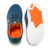 Pantofi casual unisex, albaștri cu căptușeală interioară portocalie KICKERS 99436 3