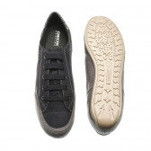 Pantofi negri casual, cu șireturi, pentru fete  Geox 99439 3