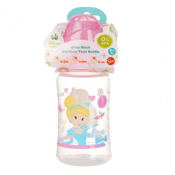 Sticlă cu tetină de silicon cu  Prințese 240 ml pentru fete Disney Princess 99482 2