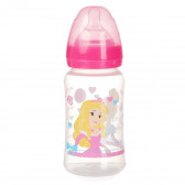 Sticlă cu tetină de silicon cu  Prințese 240 ml pentru fete Disney Princess 99483 