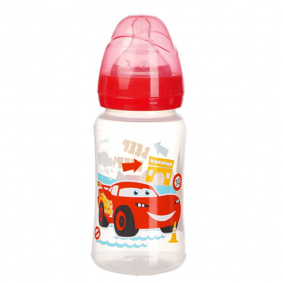 Sticla cu tetină din silicon Mașini 240 ml pentru băieți Cars 99487 