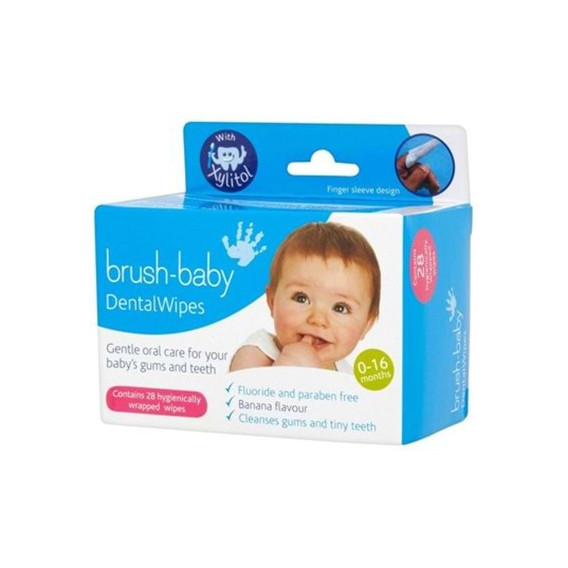 Șervețele de curățare dentară, cutie de carton, 28 buc. brush-baby 99527 