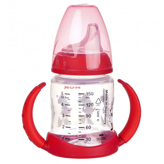 Sticlă pentru suc de polipropilenă, roșu Mickey, 6 + luni, 150 ml. NUK 99832 4