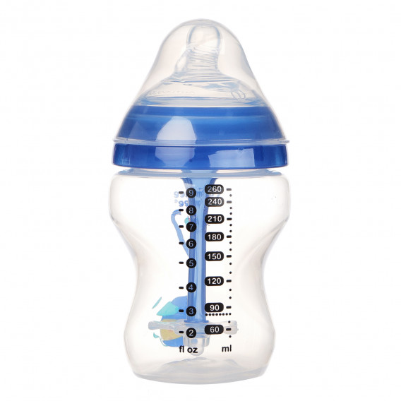 Sticlă de alimentare din polipropilenă, albastră, cu 1 tetină, 0 + luni, 260 ml. Tommee Tippee 99858 3