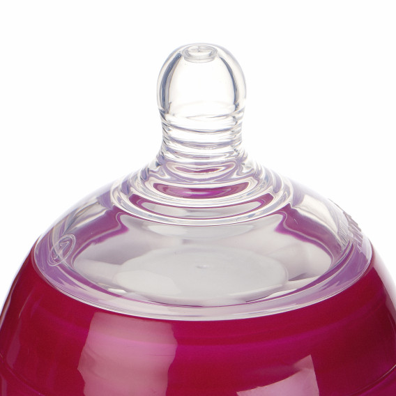 Sticlă de alimentare cu polipropilenă Tompee Tippee, cu câte 1 picătură, roz, 0 + luni, 260 ml. Tommee Tippee 99864 4