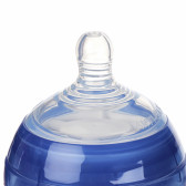 Sticlă de alimentare cu polipropilenă Tompee Tippee, albastră, cu 2 tetine, 0 + luni, 340 ml. Tommee Tippee 99874 4