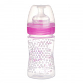 Biberon din polipropilenă roz cu tetină (1 picătură) pentru 0+ luni bebeluși, 150 ml  Chicco 99898 6