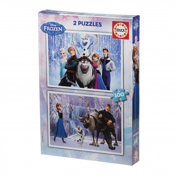 Puzzle 2 în 1 pentru copii Frozen 99917 3