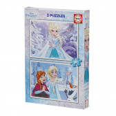 Puzzle 2-in-1 pentru copii din 20 de piese Frozen Frozen 99935 2