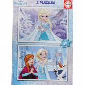 Puzzle 2-in-1 pentru copii din 20 de piese Frozen Frozen 99936 3