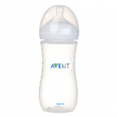 Sticlă din polipropilenă din seria ”Natural” de 330 ml, cu tetină cu 3 găuri pentru bebelușiii de peste 3 luni Philips AVENT 99967 3